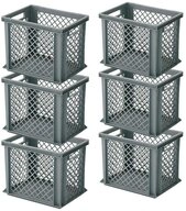 BRB-Lagertechnik Stapelbox 6x Eurobeh&auml;lter, LxBxH 400x300x325 mm, Boden...