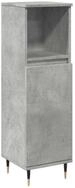 vidaXL Badezimmer-Set Badschrank Betongrau 30x30x100 cm Holzwerkstoff