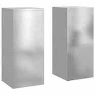 vidaXL Blumenst&auml;nder Pflanzenst&auml;nder 2 pcs Silber 24 x 24 x 55 cm Edelstahl...