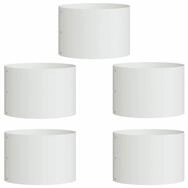 vidaXL Blumentopf Pflanzenring 5 pcs Wei&szlig; 30 x 30 x 20 cm Kaltgewalzter Stahl...