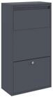 vidaXL Briefkasten Paketdrop-Box mit Speicher Anthrazit 44 x 22 x 82 cm Stahl...