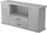 HAMMERBACHER Aktenschrank Sideboard SB 2OH 2 Sch&uuml;be BxTxH 166,1x44,8x84cm...