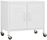 vidaXL Aktenschrank Lagerschrank Wei&szlig; 60x35x56 cm Stahl (1-St)