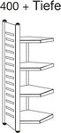 KERKMANN Regal Design-Regal M2 Eckfeld BXHxT 400x1800x500mm 4 B&ouml;den