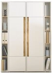 Furn.Design Aktenschrank Center (B&uuml;roschrank in wei&szlig; mit Wotan Eiche,...