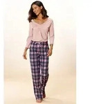 Vivance Dreams Pyjama (Set, 2 tlg) mit Karo Muster
