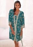 LASCANA Kimono, Kurzform, Jersey, Kimono-Kragen, G&uuml;rtel, mit Blumen...