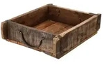 Spetebo Dekoschale Holzkiste in Ziegelform - 60 x 15 cm - Alt Holz Buche used...