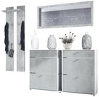 Vladon Garderoben-Set Orlando, (Garderoben-Set, mit Schuhschrank, Wandpaneel und