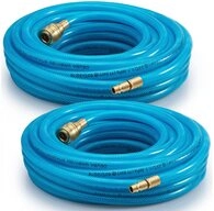 monzana Druckluftger&auml;te-Set, 2x Druckluftschlauch 10m PVC Schnellkupplung 15...