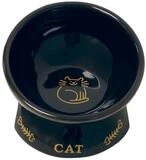 Nobby Futternapf Katzen Keramik-Napf Golden Cat schwarz