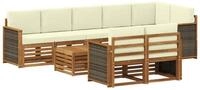 vidaXL Gartenlounge-Set Sofagarnituren Massivholz, (8-tlg)