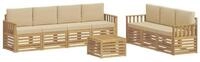 vidaXL Gartensofa Sofagarnituren Massivholz, 8 Teile