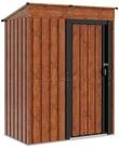 vidaXL Gartenhaus Gartenh&uuml;tten Braun 137 x 81 x 180 cm Metall