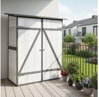 Melko Gartenhaus Gartenschrank Gartenhaus Ger&auml;tehaus aus Holz in Wei&szlig;,...