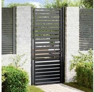 vidaXL Gartentor, Gartentor Abschlie&szlig;bar Schwarz 100x200 cm Aluminium
