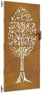 vidaXL Gartentor Gartentor 85x200 cm Cortenstahl Baum-Design