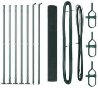 vidaXL Zaunpfosten, Zaunpfosten Gr&uuml;n 10 x 1 m (16 x 16 mm Maschen) Stahl