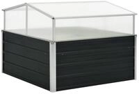 furnicato Gew&auml;chshaus Gartenhaus 100x100x77 cm Anthrazit mit Aluminium- und