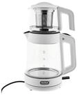 Mulex Wasser-/Teekocher Mulex Tee Express 2-in-1 aus Glas - 1L + 2L - Wei&szlig;