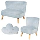 roba&reg; Kindersitzgruppe Lil Sofa, Kindersofa, Kindersessel & Dekokissen aus...