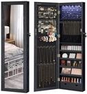 SONGMICS Schmuckschrank Spiegelschrank Wandspiegel Schmuck-Organizer mit LED