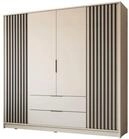Lookway Kleiderschrank NELA 4D 206 cm Vier&shy;t&uuml;riger Schrank mit Lamellen...