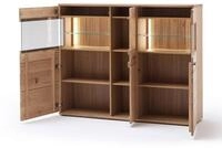 MCA furniture Vitrine Highboard Salvador, Balkeneiche Bianco, ohne Beleuchtung
