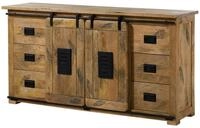 Massivmoebel24 Sideboard RAILWAY (Massivholz), Sideboard Mango 170x45x90 natur