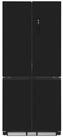 exquisit Multi Door EMD470-170-200E schwarz-glas, 193 cm hoch, 84 cm breit, Nie...