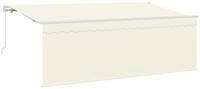 vidaXL Markise Einziehbare Markise Creme 350 x 200 cm Polyester und Aluminium...