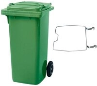 BRB-Lagertechnik M&uuml;lleimer BRB M&uuml;lltonne MGB 120 Liter, mit Klemmring f&uuml;r
