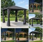 BRAST Pavillon Aluminium Miami, Gr&ouml;&szlig;en 3x3m 3x4m 4x4m, viele Modelle, Hardtop...