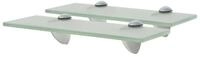 vidaXL Regal Schweberegale 2 Stk. Glas 30x10 cm 8 mm, 2-tlg.