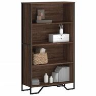 vidaXL B&uuml;cherregal NA B&uuml;cherregal Standregal Bodenregal Braun Eichen-Optik