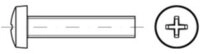 Contorion Schraube ISO 7045 Form C Linsenkopfschraube VG M2,5x8 Stahl 4.8...