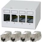 LogiLink LOGILINK Patchpanel NK4090 4Port inkl. 4 CAT6A Modulen...
