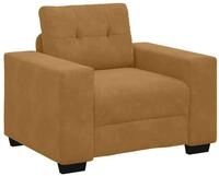 vidaXL Sofa Sessel Braun 100x78x80 cm Samt, 1 Teile