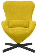 vidaXL Sessel Eiersessel Gelb 63 x 73 x 90 cm Samt (1-St)