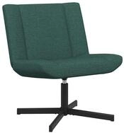 vidaXL Stuhl Drehstuhl Dunkelgr&uuml;n 63 x 75 x 76 cm Stoff (1 St)