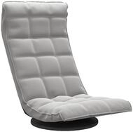vidaXL Sessel Bodenstuhl Drehbar Hellgrau Samt Tatami Bodensessel Sessel-Futon