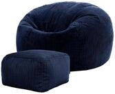 icon Sitzsack Erwachsene aus Cord &bdquo;Kingston&ldquo; mit Hocker (Spar-Set, 1 x...