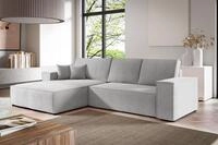 Fun M&ouml;bel Ecksofa Schlafsofa Sofa CORUNIA in Stoff Aragon, Bettkasten,...