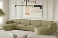 Fun M&ouml;bel Wohnlandschaft U-Form Sofa PALMA XL in Stoff Noel und Scala, auch in
