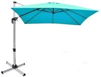 COSTWAY Sonnenschirm, LxB: 295,00x295,00 cm, mit Kurbel & Kreuzfu&szlig;, neigbar