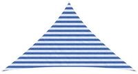 vidaXL Sonnensegel Sonnensegel Blau und Wei&szlig; 2,5 x 2,5 x 3,5 m HDPE, (1-tlg)