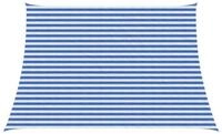 vidaXL Sonnensegel Sonnensegel Blau und Wei&szlig; 4 / 5 x 3 m HDPE, (1-tlg)