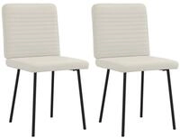 vidaXL Esszimmerstuhl Esszimmerst&uuml;hle 2 Stk. Creme Samt (2 St)