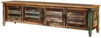 Massivmoebel24 TV-Board FABLE (Massivholz), Altholz 220x50x55 mehrfarbig...