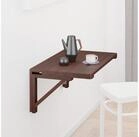 relaxdays Klapptisch Wand, Walnuss, 60x40 cm